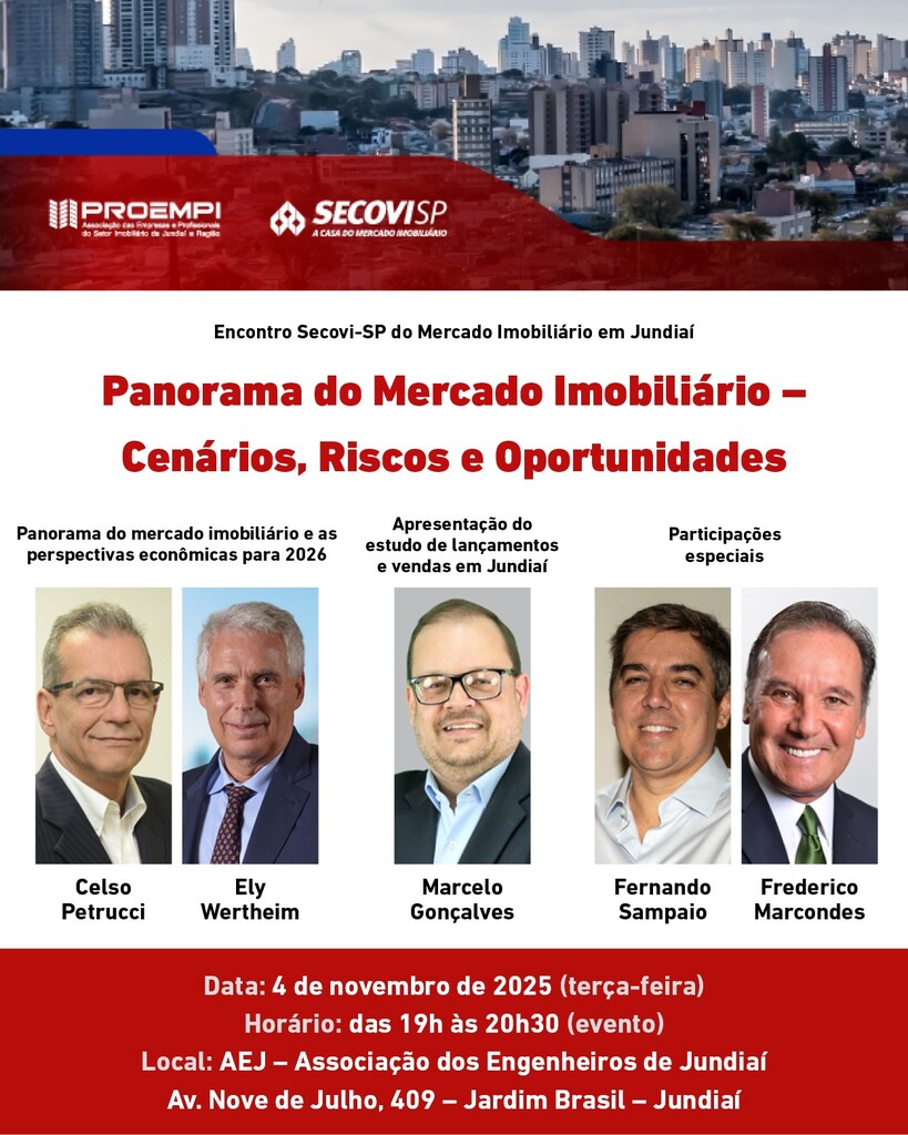 IMG: Encontro em Jundiaí discute cenários, riscos e oportunidades do mercado imobiliário